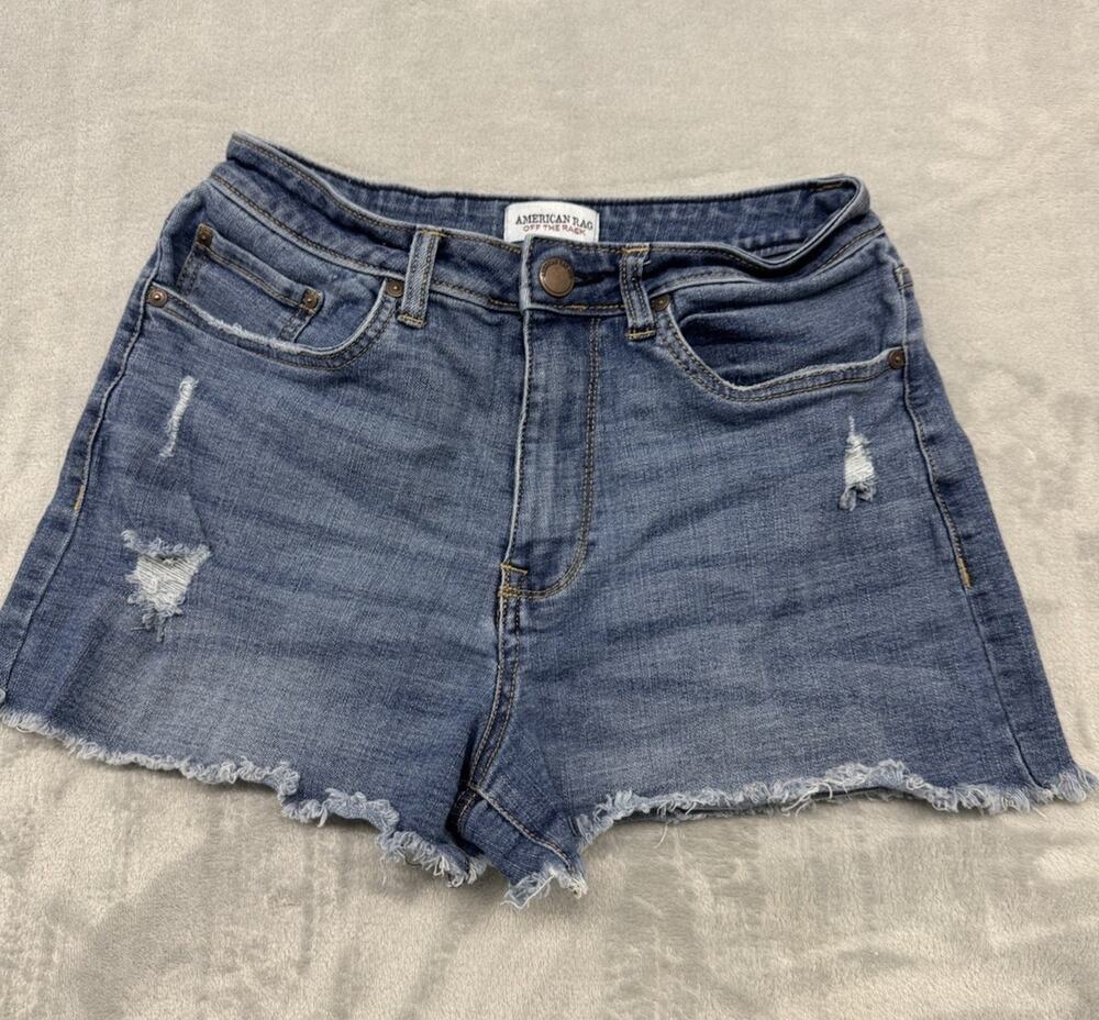 American Eagle Outfitters Women’s Dark Blue Cut Off Jean Shorts size 26/5